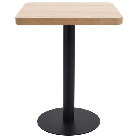 Mesa De Bistró Mdf Marrón Claro 60x60 Cm_0