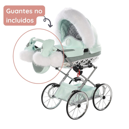 Carro De Muñecas Hand Craft Glitter Satin Classic Mint / Silver_4