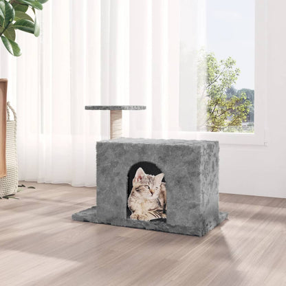 Rascador Para Gatos Con Postes De Sisal Gris Claro 51 Cm_1