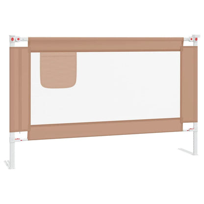 Vidaxl Barandilla De Seguridad Cama De Niño Gris Taupe Tela 120x25 Cm_0