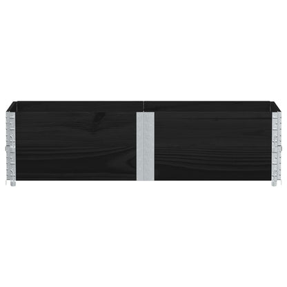 Jardinera De Madera Maciza De Pino Negro 150x50 Cm_2