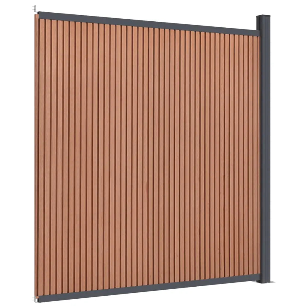 Panel De Valla Wpc Marrón 173x186 Cm / Vetonek_1