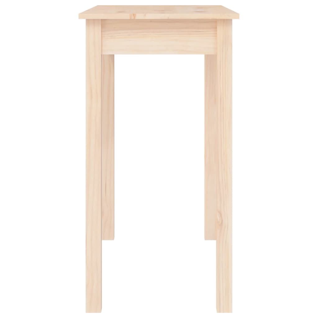 Mesa Consola Madera Maciza De Pino 80x40x75 Cm_4