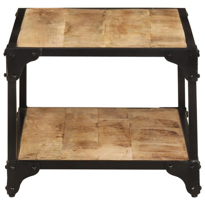 Mesa De Centro De Madera Maciza De Mango Rugosa 90x45x35 Cm_1