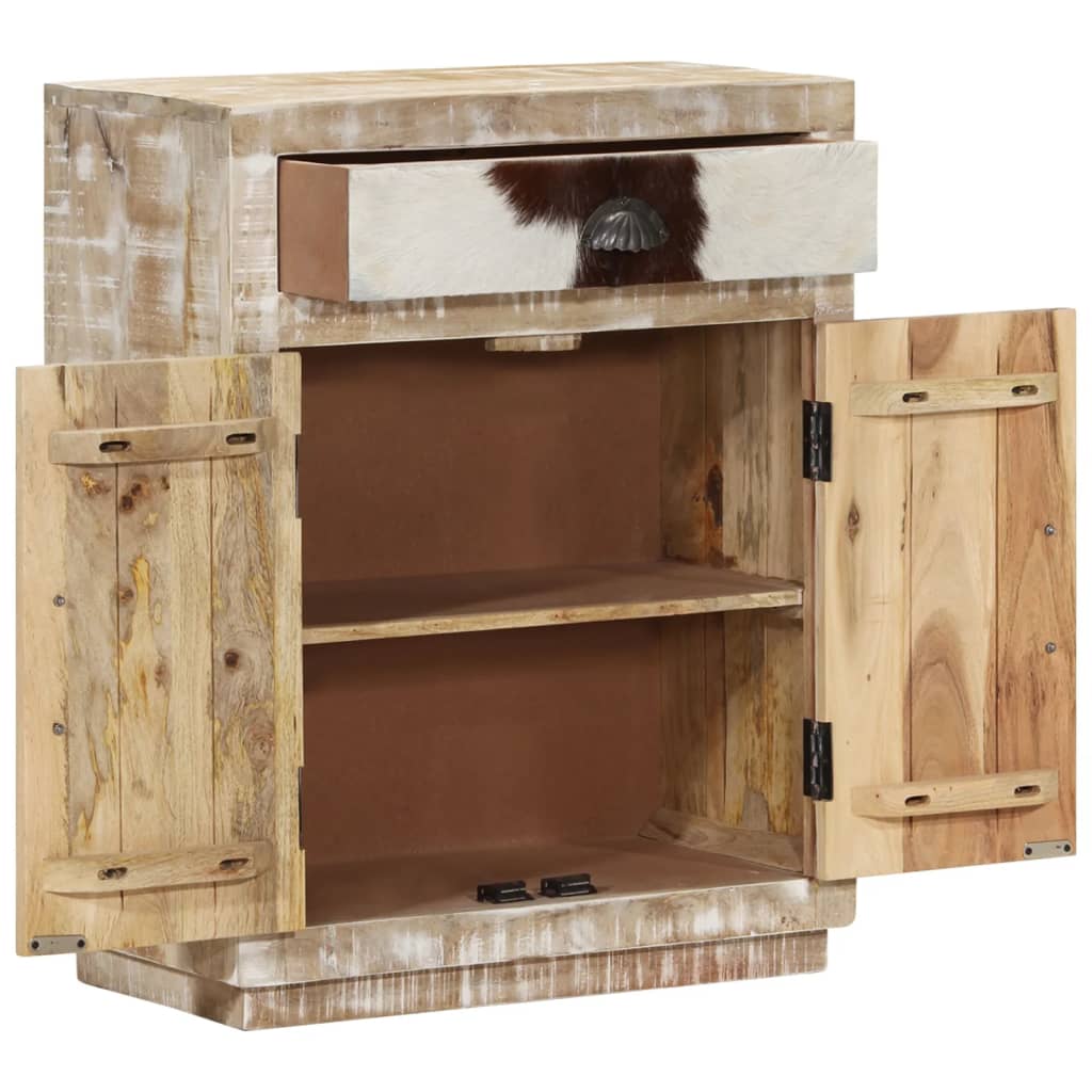 Aparador De Madera Maciza De Mango 60x30x75 Cm_0