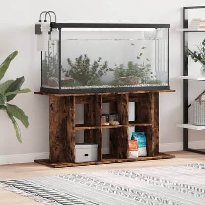 Vidaxl Soporte De Acuario Madera Ingeniería Roble Ahumado 120x40x60 Cm_1