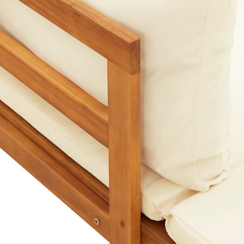 Vidaxl Tumbona 1 Reposabrazos Con Cojines Crema Madera Maciza Acacia_5
