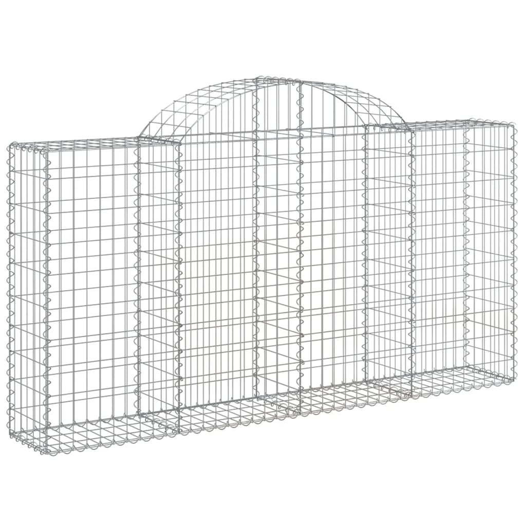 Cestas De Gaviones 6 Uds Forma De Arco Hierro 200x30x100/120 Cm_2