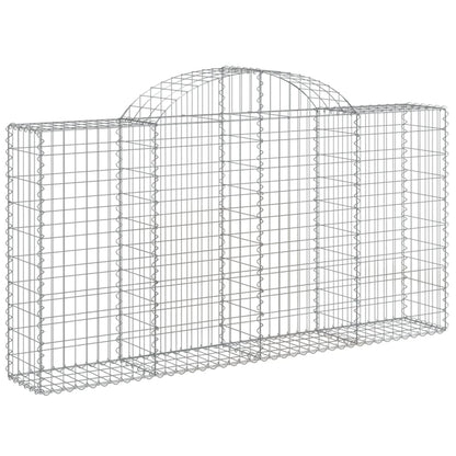 Cestas De Gaviones 12 Uds Forma Arco Hierro 200x30x100/120 Cm_2