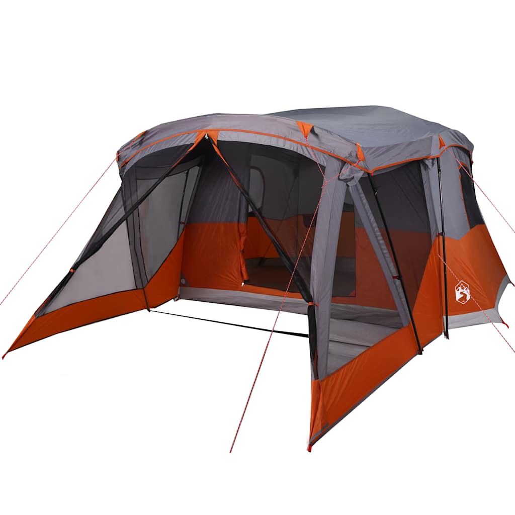 Tienda De Campaña Con Porche 4 Personas Impermeable Naranja_3