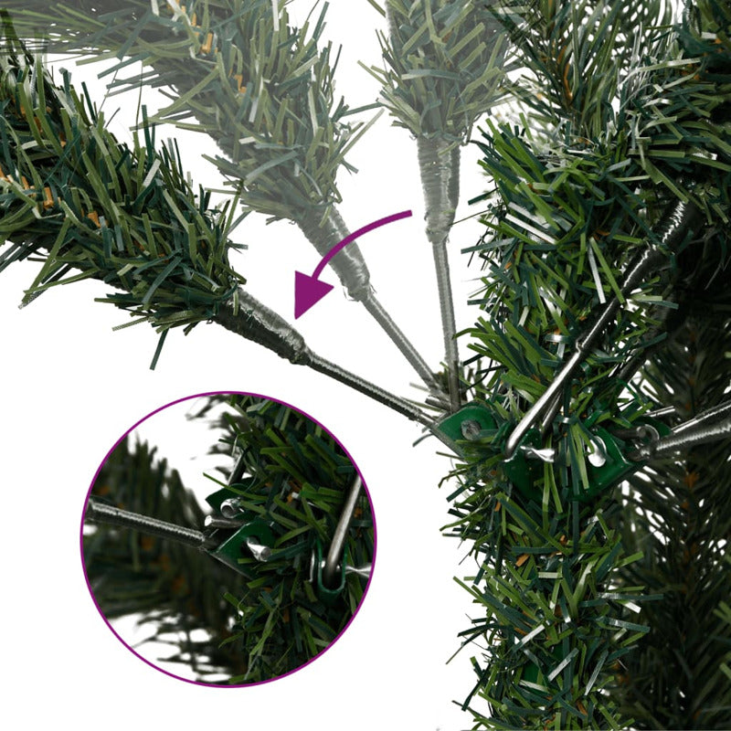 Vidaxl Árbol De Navidad Artificial Con Bisagras 300 Leds 240 Cm_5