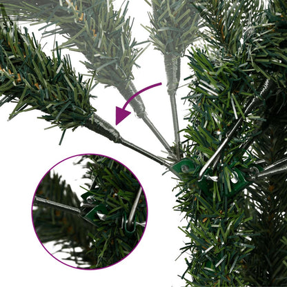 Vidaxl Árbol De Navidad Artificial Con Bisagras 300 Leds 210 Cm_5
