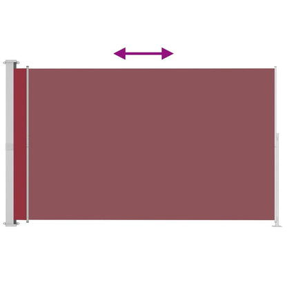Vidaxl Toldo Lateral Retráctil Para Patio Rojo 220x300 Cm_4