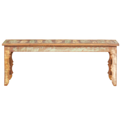 Mesa De Centro De Madera Maciza Reciclada 110x50x40 Cm_0