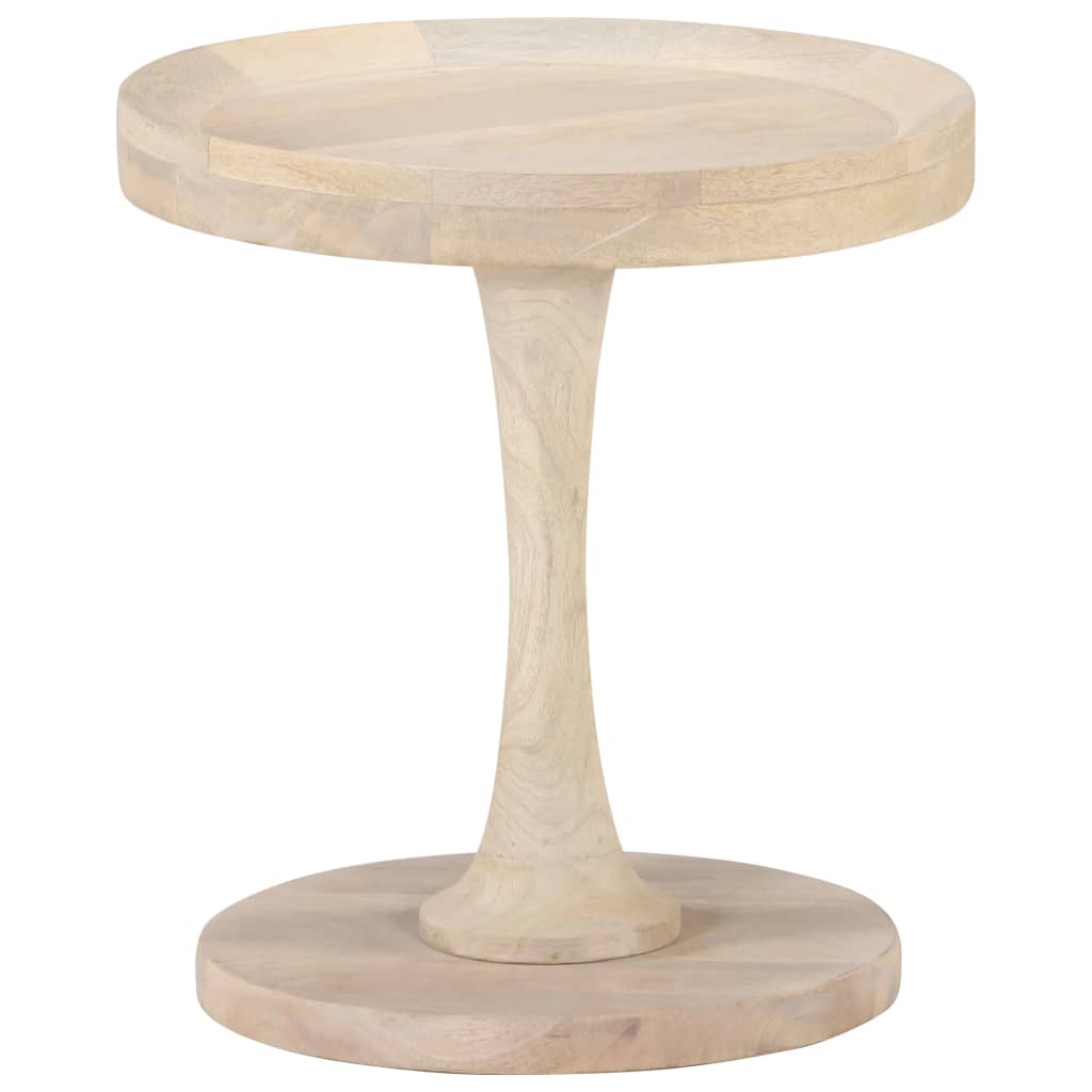 Mesa Auxiliar De Madera Maciza De Mango Ø40x45 Cm_4
