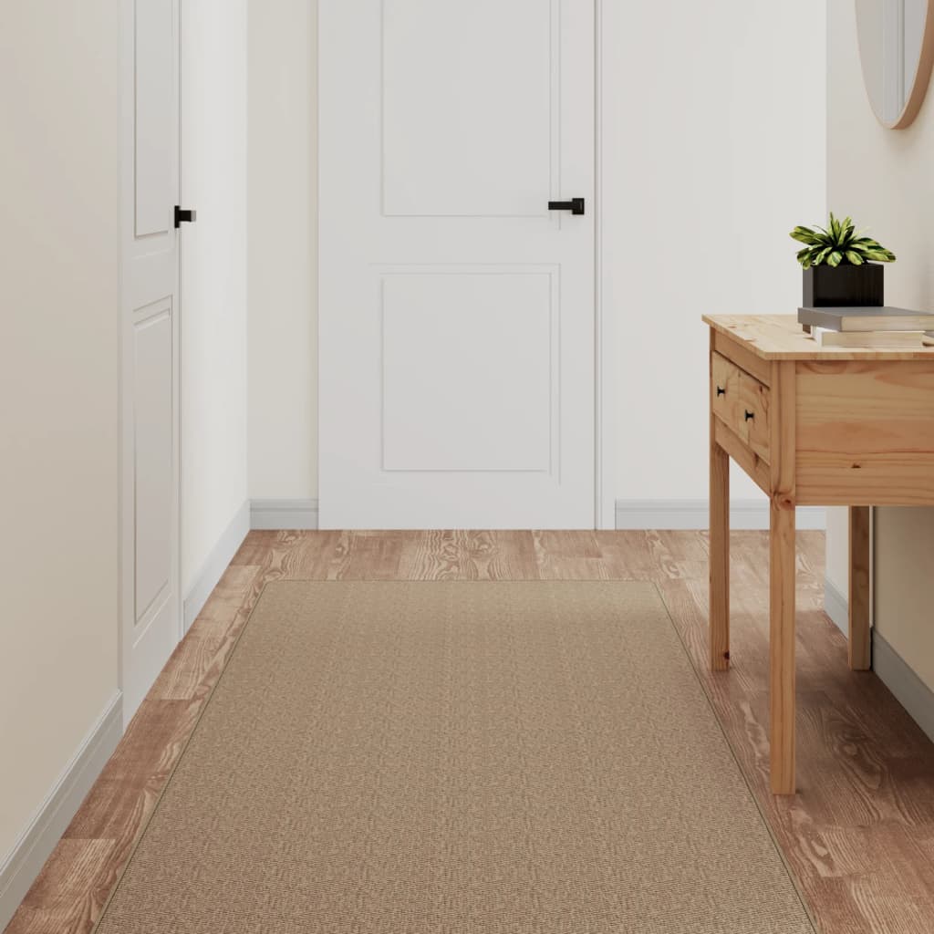 Alfombra De Pasillo Con Aspecto De Sisal Color Arena 80x150 Cm / Vetonek_2