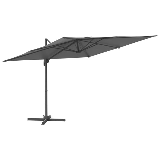 Vidaxl Sombrilla Voladiza Con Led Gris Antracita 400x300 Cm_0