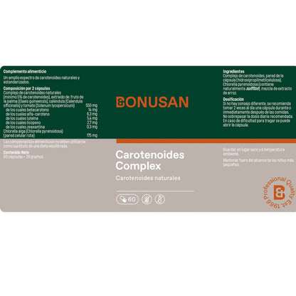 Complejo De Carotenoides 60 Bonusan vegetales cápsulas