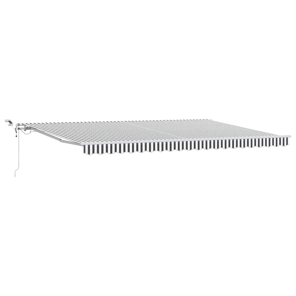Toldo Retráctil Automático Luz Led Antracita Blanco 500x300 Cm_4