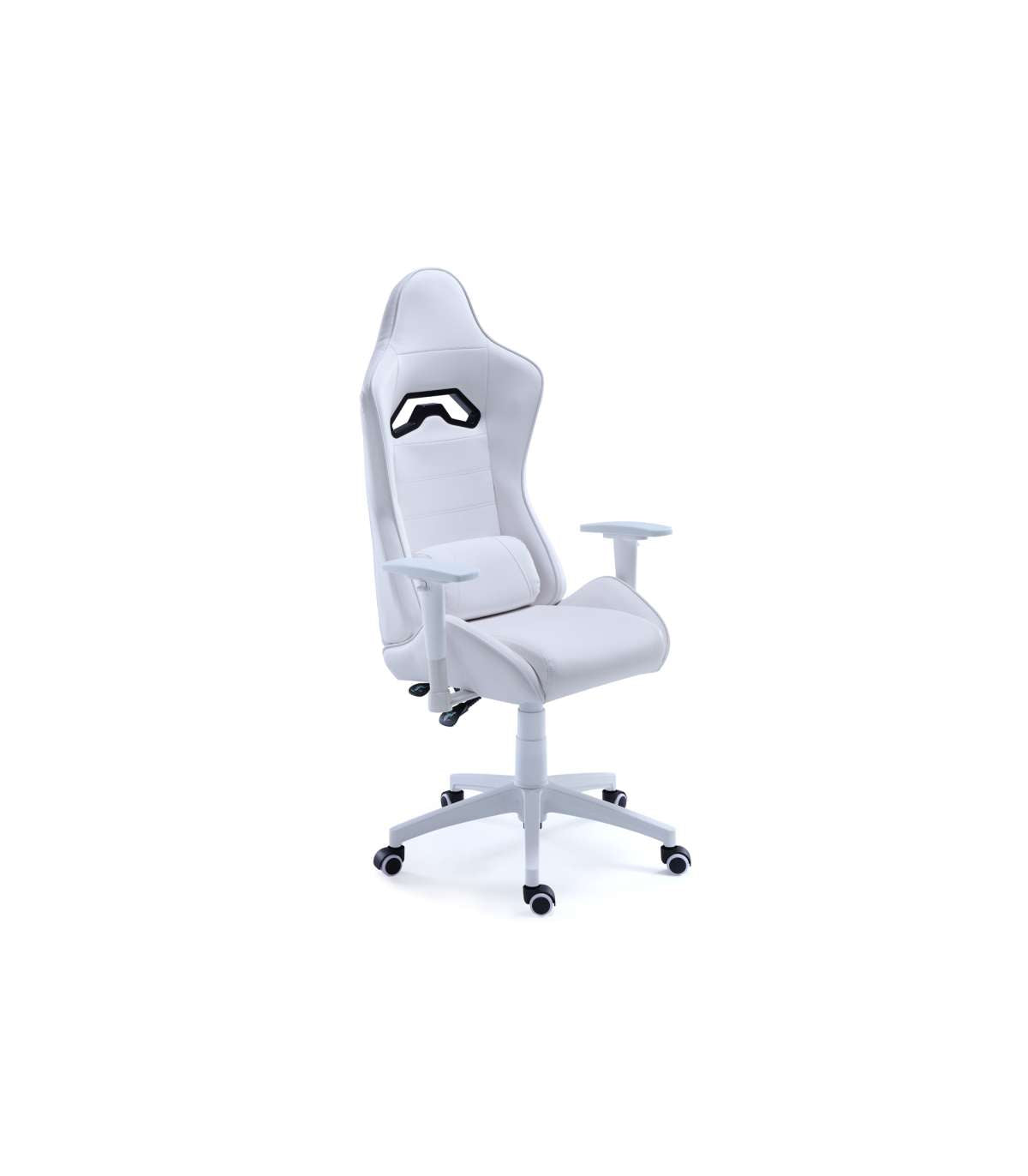 Sillón Gamer Giratorio Y Reclinable Jordan Tapizado En Símil Piel Blanco, 123-133 Cm(alto)70 Cm(ancho)70 Cm(largo)_0
