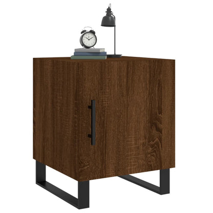 Mesitas Noche 2 Uds Madera Ingeniería Marrón Roble 40x40x50 Cm_2