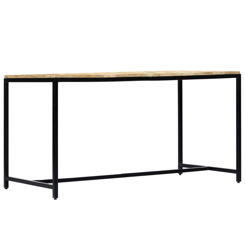 Mesa De Comedor Madera Maciza De Mango Rugosa 140x70x75 Cm_0