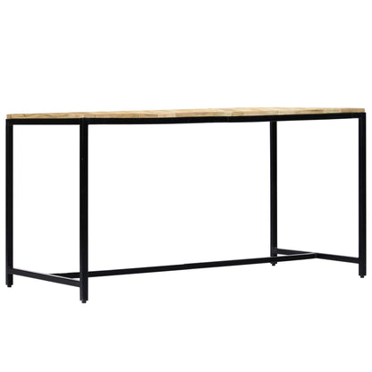 Mesa De Comedor Madera Maciza De Mango Rugosa 140x70x75 Cm_0