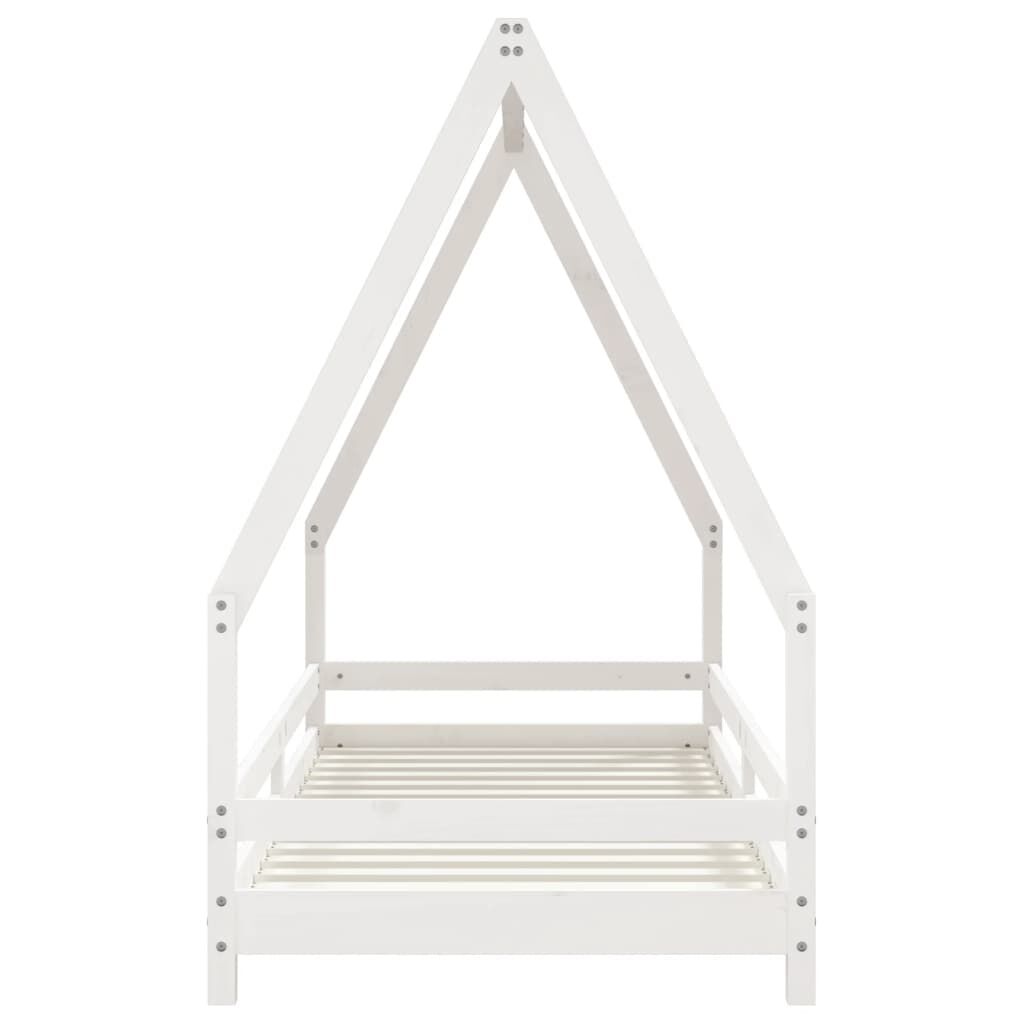 Vidaxl Estructura De Cama Para Niños Madera De Pino Blanco 80x200 Cm_3