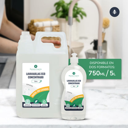 Lavavajillas manual hipoalergénico sin perfume ECO Planeta Huerto 750 ml