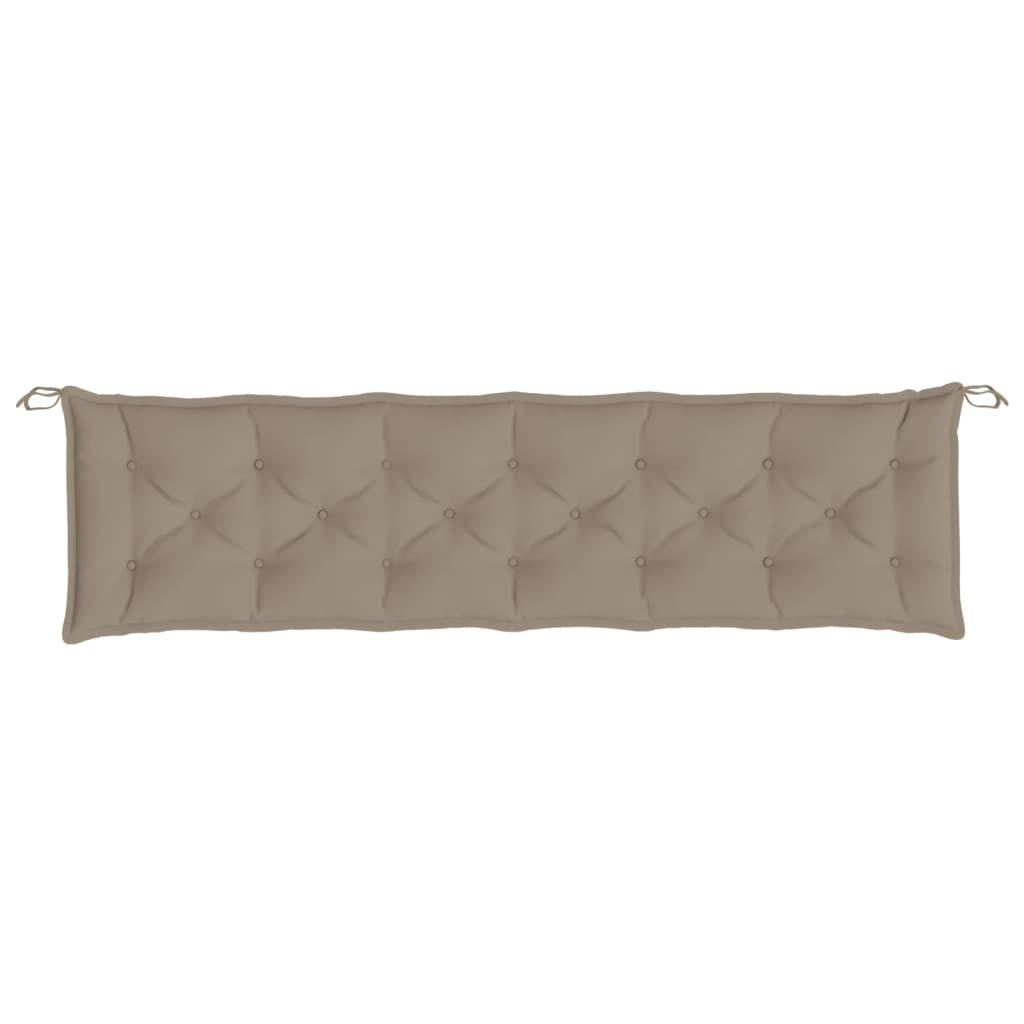 Vidaxl Cojín De Banco De Jardín Tela Oxford Gris Taupé 200x50x7 Cm_3