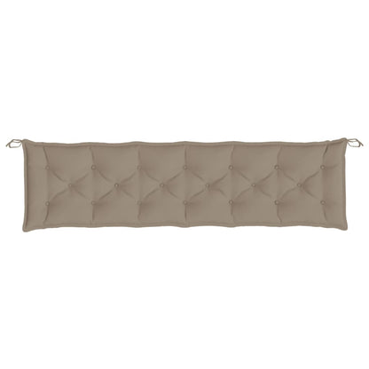 Vidaxl Cojín De Banco De Jardín Tela Oxford Gris Taupé 200x50x7 Cm_3
