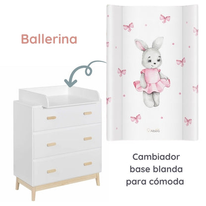 Cambiador Base Blanda Para Cómoda 70x47 Ballerina_1