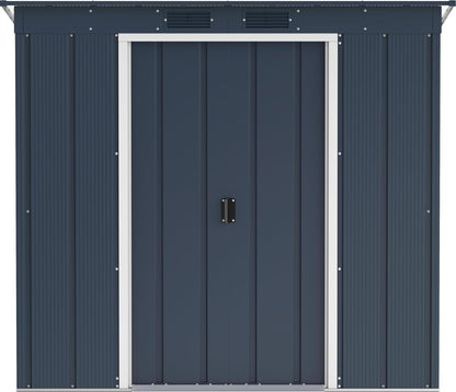 Duramax - Caseta Jardín - Eco Pent Roof 6x4 - Metal - Color Gris Antracita_4