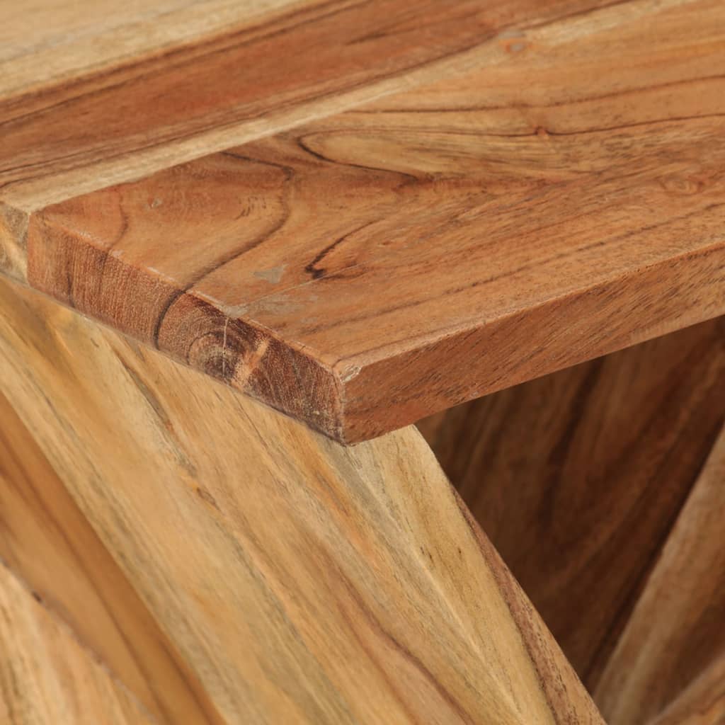Mesa Auxiliar Madera Maciza De Acacia 35x35x55 Cm_2