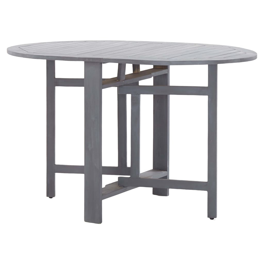 Vidaxl Juego De Comedor De Jardín 5 Pzas Madera Maciza De Acacia Gris_3