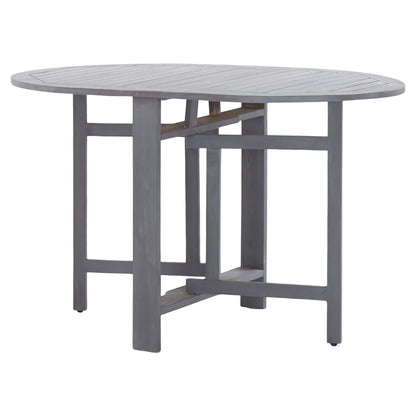 Vidaxl Juego De Comedor De Jardín 5 Pzas Madera Maciza De Acacia Gris_3