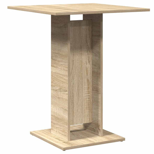 Mesa De Bistró Contrachapada Color Roble Sonoma 60x60x75 Cm_0