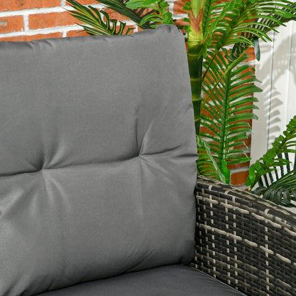 Outsunny Conjunto De Muebles De Jardín De Ratán Juego De 6 Piezas Gris_3