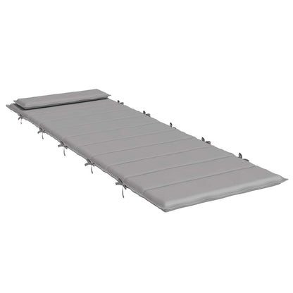 Vidaxl Cojín De Tumbona De Tela Oxford Gris 180x60x4 Cm_3