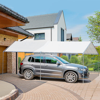 Outsunny Cochera Exterior 3x6m Con Toldo De Tela Pe Y Marco De Acero Galvanizado_1