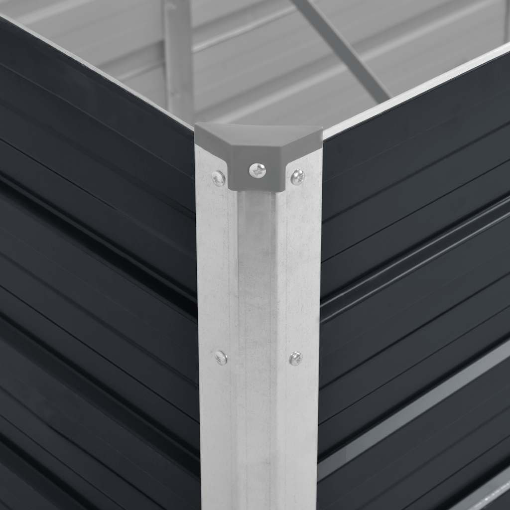 Arriate De Acero Galvanizado Gris Antracita 240x80x77 Cm_5