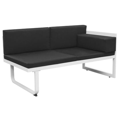 Vidaxl Set De Muebles De Jardín 5 Piezas Textilene Aluminio Negro_4
