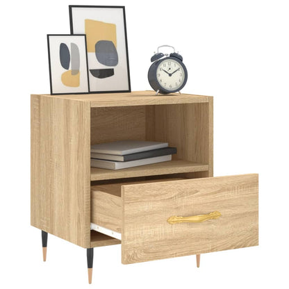 Mesita Noche 2 Uds Madera Ingeniería Roble Sonoma 40x35x47,5 Cm_2