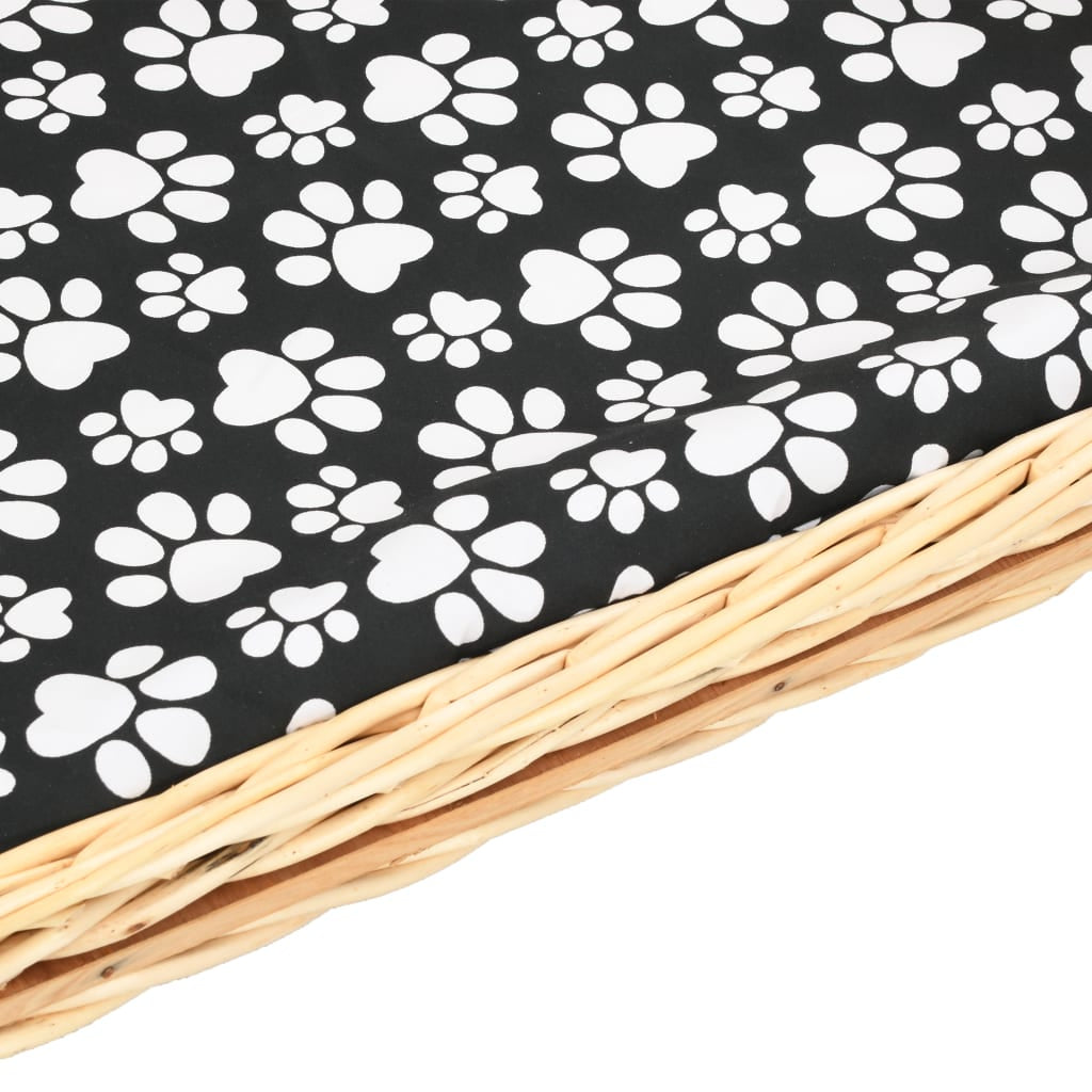 Vidaxl Cesta Para Perros Con Cojín Sauce Natural 90x54x35 Cm_4