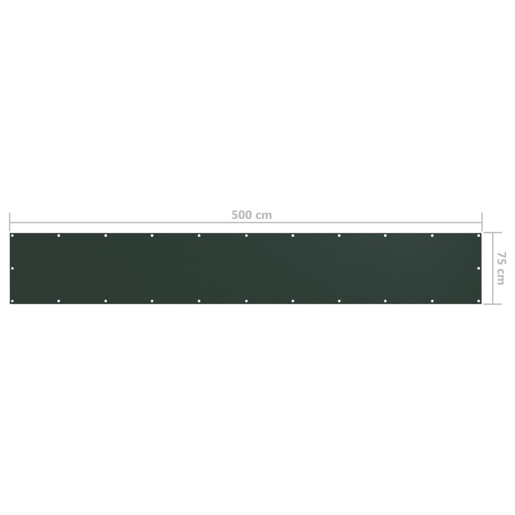 Vidaxl Toldo Para Balcón Tela Oxford Verde Oscuro 75x500 Cm_4