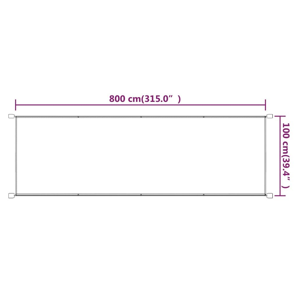 Vidaxl Toldo Vertical Tela Oxford Gris Taupé 100x800 Cm_2
