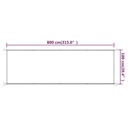 Vidaxl Toldo Vertical Tela Oxford Gris Taupé 100x800 Cm_2