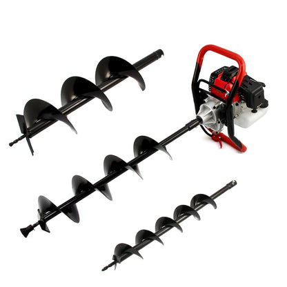 T-mech - Motoperforadora De Tierra 3cv Con 3 Diferentes Diámetros & Kit De Seguridad_3
