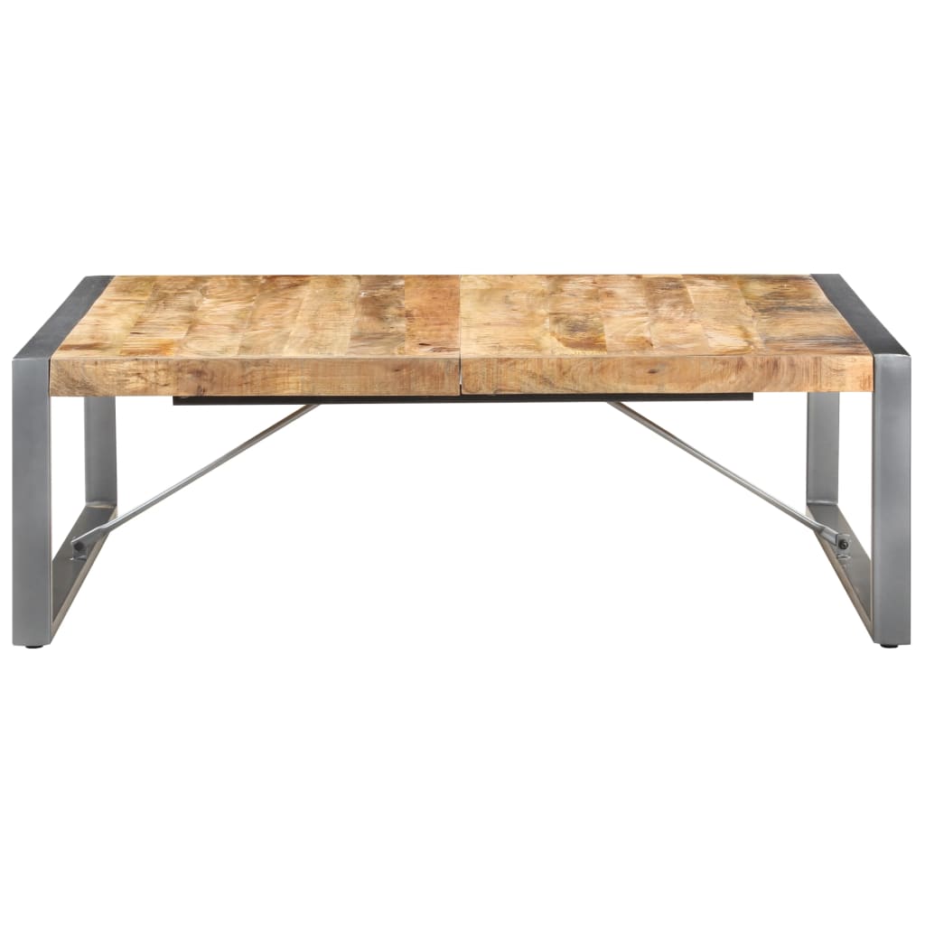 Mesa De Centro Madera De Mango Rugosa 120x120x40 Cm_0