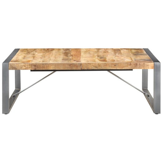 Mesa De Centro Madera De Mango Rugosa 120x120x40 Cm_0